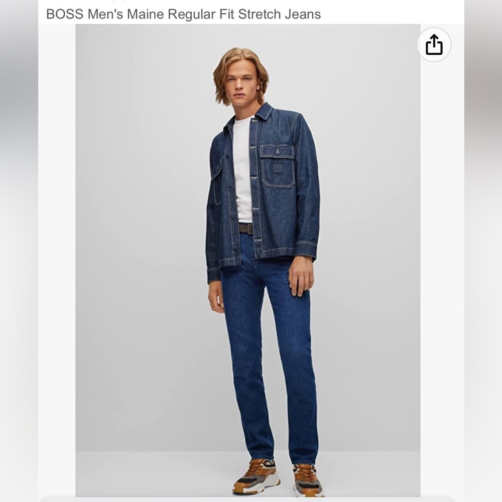 HUGO BOSS Men's Maine Regular-Fit Jeans